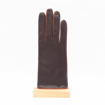 gants doigts de couleur marron