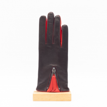 gants fermeture éclair noir